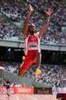 Alyn Camara in the long jump at the  2013 IAAF Diamond League, Sainsbury's Anniversary Games, Queen Elizabeth Olympic Park, London.